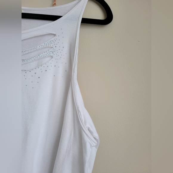 Vocal USA white long/sleeveless tee size L NWOT - Picture 4 of 11